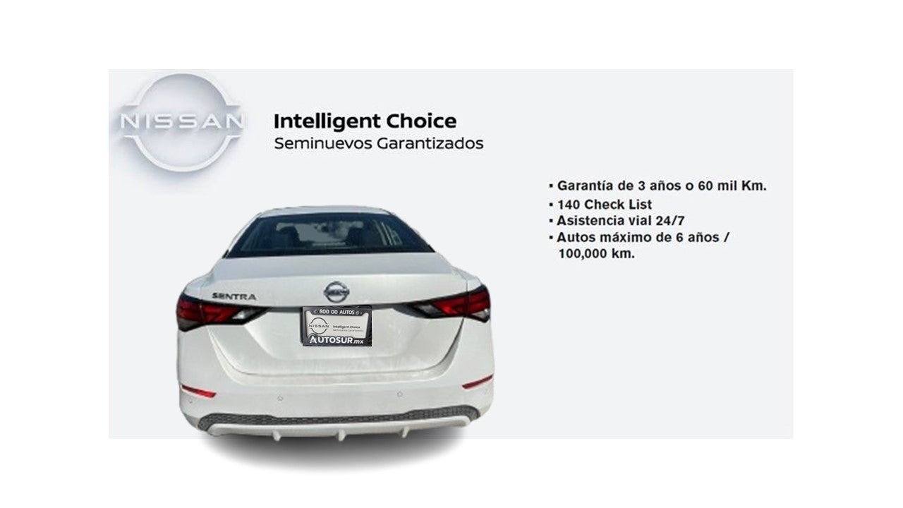 2023 Nissan Sentra SENSE L4 2.0L 145 CP 4 PUERTAS AUT BA AA